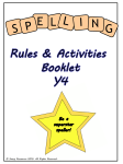 Spelling rules- Year 4 - St Thomas` CE Primary School