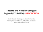 Theatre and Novel in Georgian England: Production