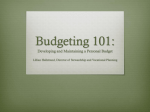 Budgeting 101 - Vanderbilt Divinity School