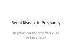 Renal Disease in Pregnancy