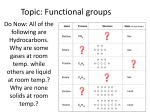 Topic: Functional groups