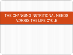 Nutrition throughout the life cycle