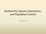Biodiversity, Species Interactions, and Population Control