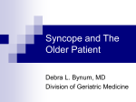 Syncope and The Older Patient