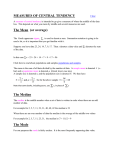 Measures of Central Tendency