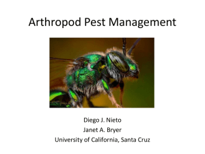 Arthropod Pest Management - MESA - University of California, Santa