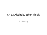 Lex 4.1 Alcohols Thiols Ethers