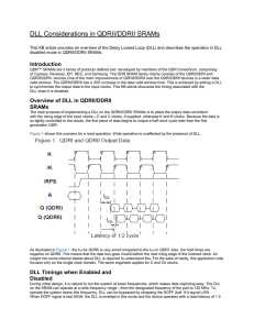 DLL Considerations in QDRII/DDRII SRAMs