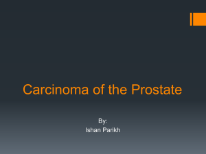 Carcinoma of the Prostate - Vanderbilt University School of Medicine