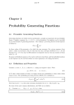 Probability Generating Functions