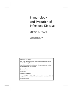 Immunology and Evolution of Infectious Disease