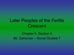 Later Peoples of the Fertile Crescent