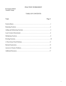 fraction basics - Lone Star College