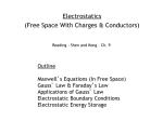 Gauss`s law and boundary conditions