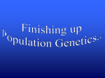 Population Genetics 2