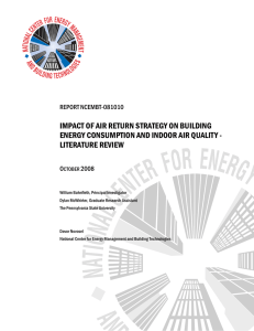 IMPACT OF AIR RETURN STRATEGY ON BUILDING ENERGY