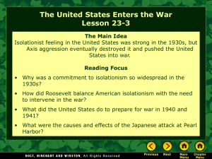 Lesson 23-3: The United States Enters the War