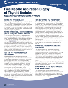 Fine Needle Aspiration Biopsy of Thyroid Nodules