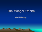 The Mongol Empire - Northwest ISD Moodle