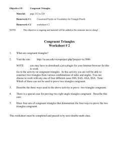 Congruent Triangles Worksheet # 2