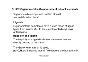 Organometallic compounds of the d-block elements