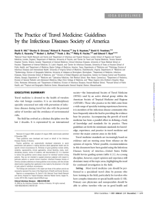 The Practice of Travel Medicine: Guidelines by the Infectious