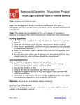 Word document - Personal Genetics Education Project
