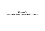 Chapter 7. Inferences about Population Variances