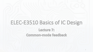 Lecture 5b: Common-mode feedback