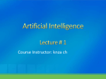 Artificial Intelligence Lecture # 1