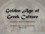 Greek Golden Age and Philosophy