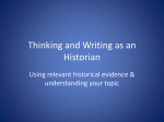 Thinking and Writing as an Historian