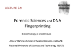 DNA Fingerprinting and Forensic Analysis - ASAB-NUST