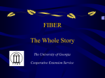 Fiber The Whole Story - University of Georgia