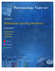 Potassium Sparing Diuretics