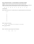 Mean and Standard Deviation -- Univariate Statistics for Quantitative