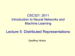 Lecture 5: Distributed Representations