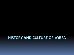 History and culture of korea