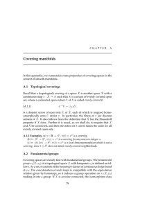 Covering manifolds - IME-USP