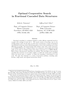 Optimal Cooperative Search in Fractional Cascaded