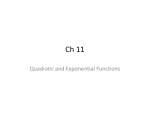 Quadratic and Exponential Functions