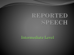 direct speech reported speech