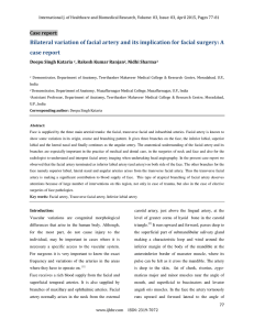 Bilateral variation of facial artery and its implication for facial surgery