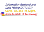 Course Overview - AIT CSIM Program