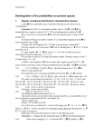 Disintegration of the probabilities on product spaces