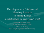Development of Advanced Nursing Practice in Hong Kong: a