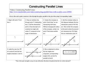 Construting parallel lines