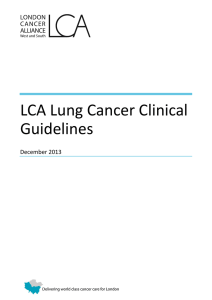 Lung Cancer Clinical Guidelines