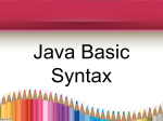 Java Basic Syntax