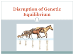 Disruption of Genetic Equilibrium